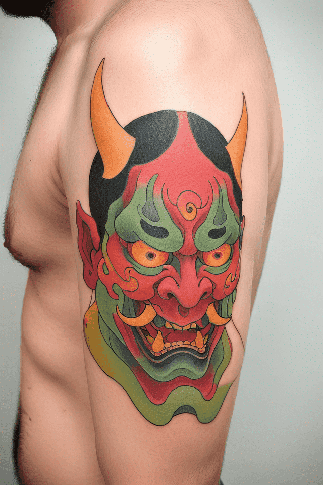 a demon multicolor