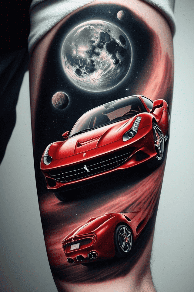 una navicella spaziale Ferrari