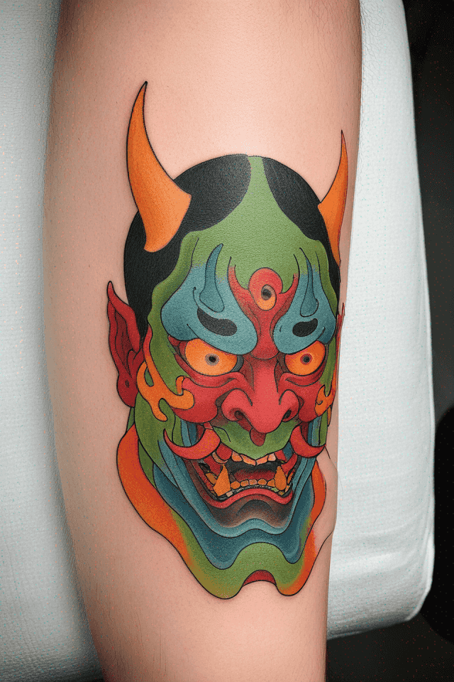 a demon multicolor