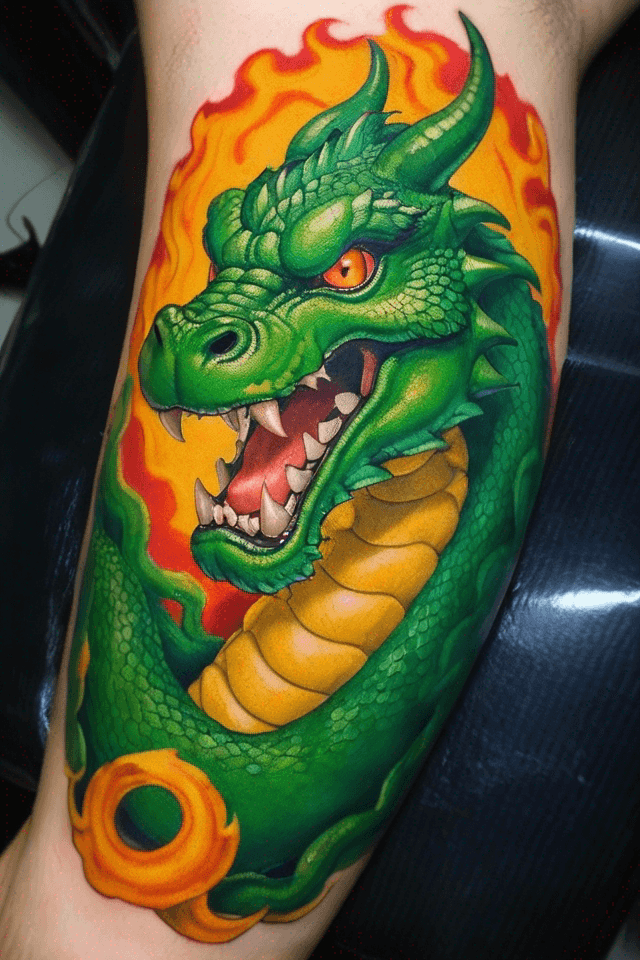 un drago verde