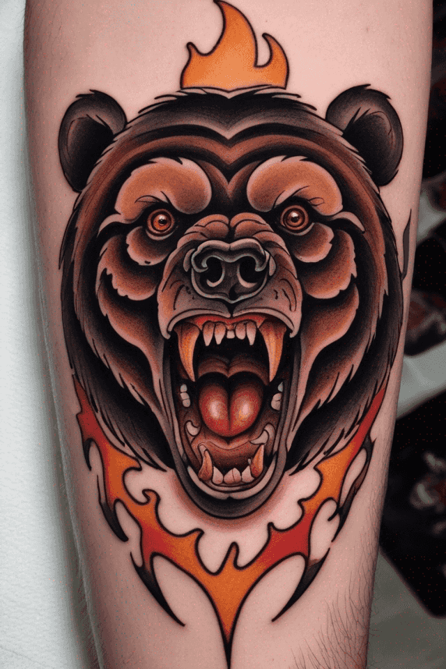 an angry bear