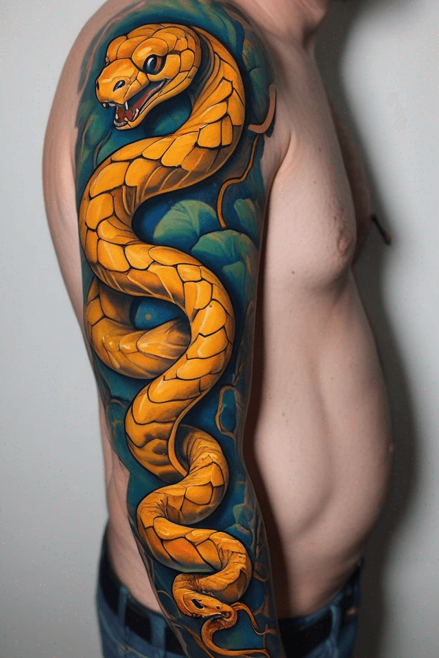 A yellow snake