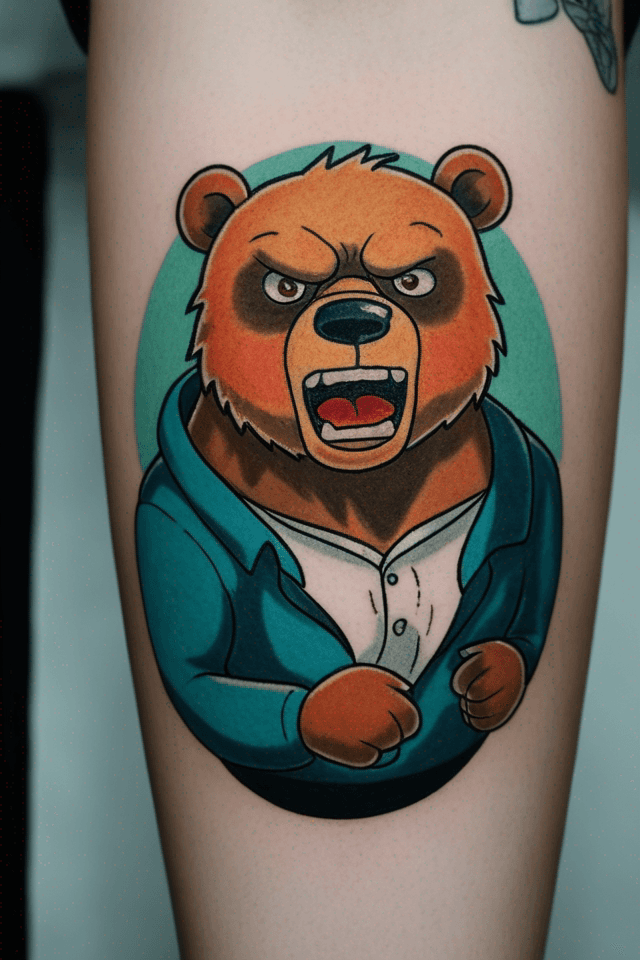 an angry bear