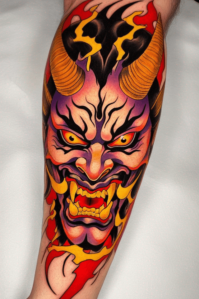 hannya with lightning in hand in lightning